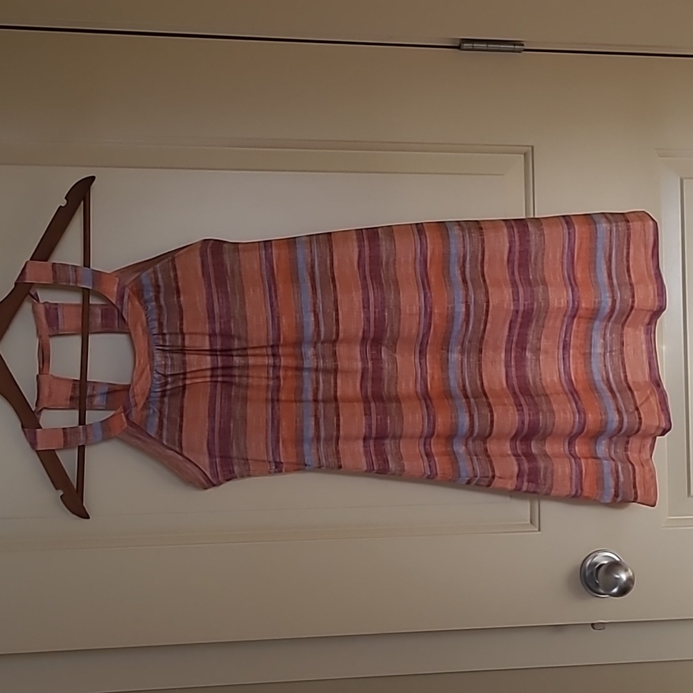 prAna Cantine Dress in Terra Soliel Stripe
